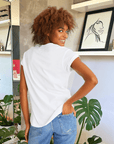 EVIL EYE OVERSIZED TEE - WHITE - TONED