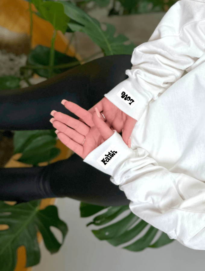 EVIL EYE SUMMER HOODIE - WHITE - TONED