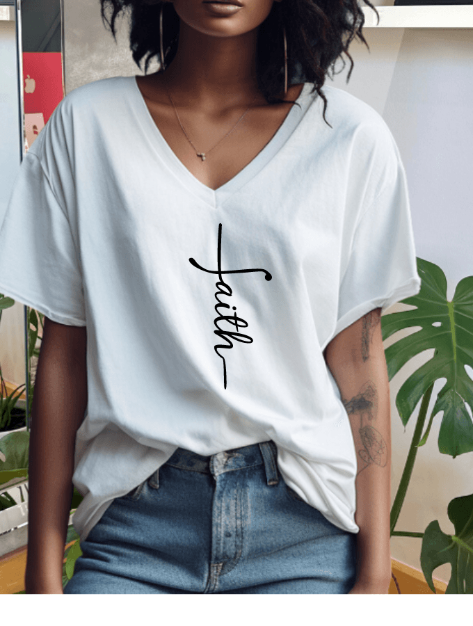 FAITH OVERSIZED TEE - WHITE - TONED