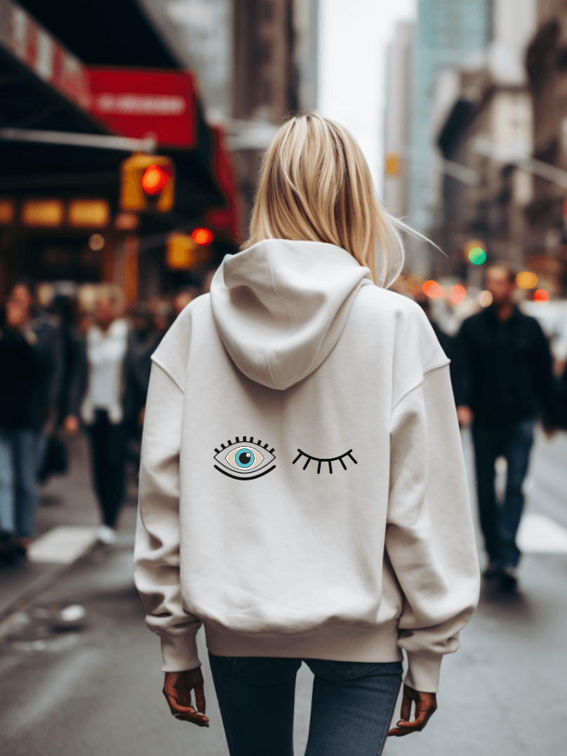 White 2025 summer hoodie