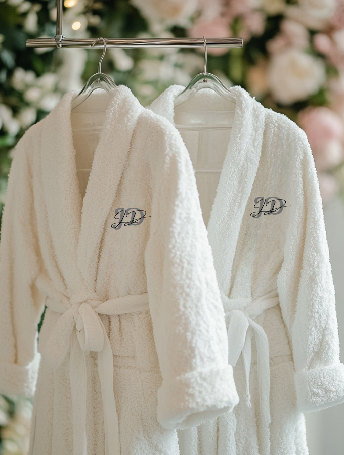 PERSONALISED INITIALS ROBES - WHITE