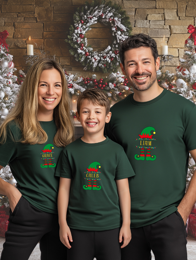 ELF CHEER CUSTOM TEE - GREEN - UNISEX