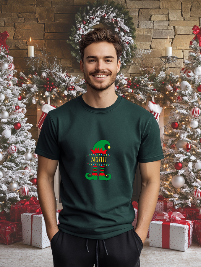 ELF CHEER CUSTOM TEE - GREEN - UNISEX