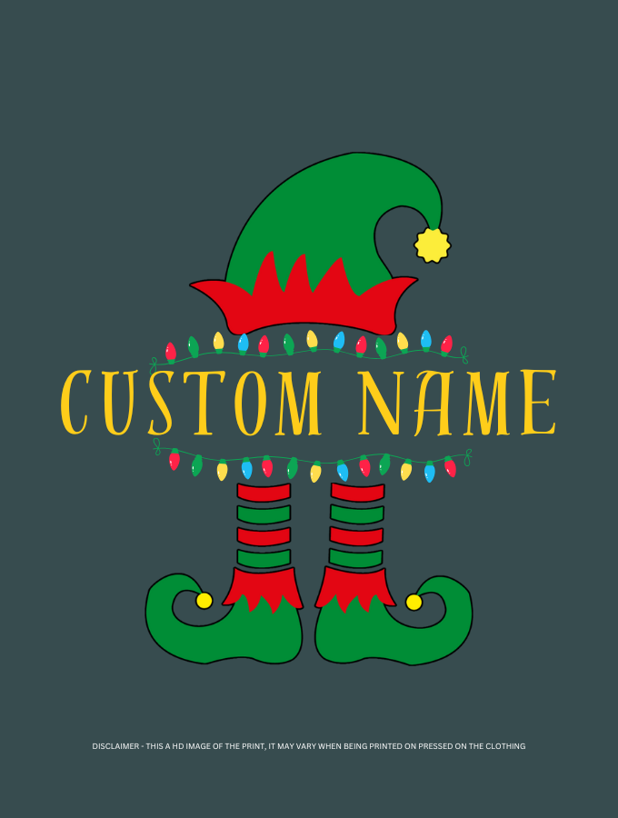 ELF CHEER CUSTOM TEE - GREEN - UNISEX