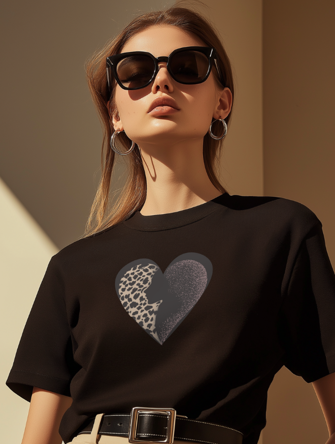 WILD HEART ROUNDNECK TEE - BLACK