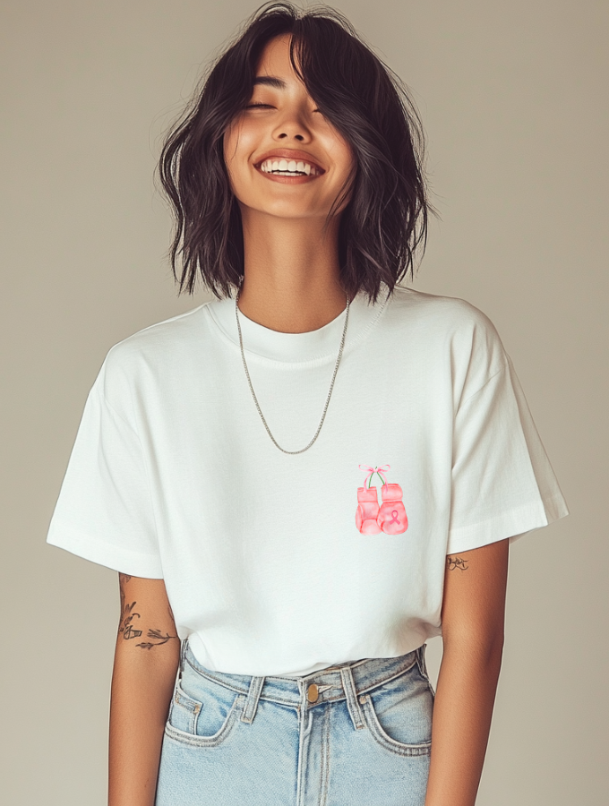 PINK PUNCH ROUNDNECK TEE - WHITE