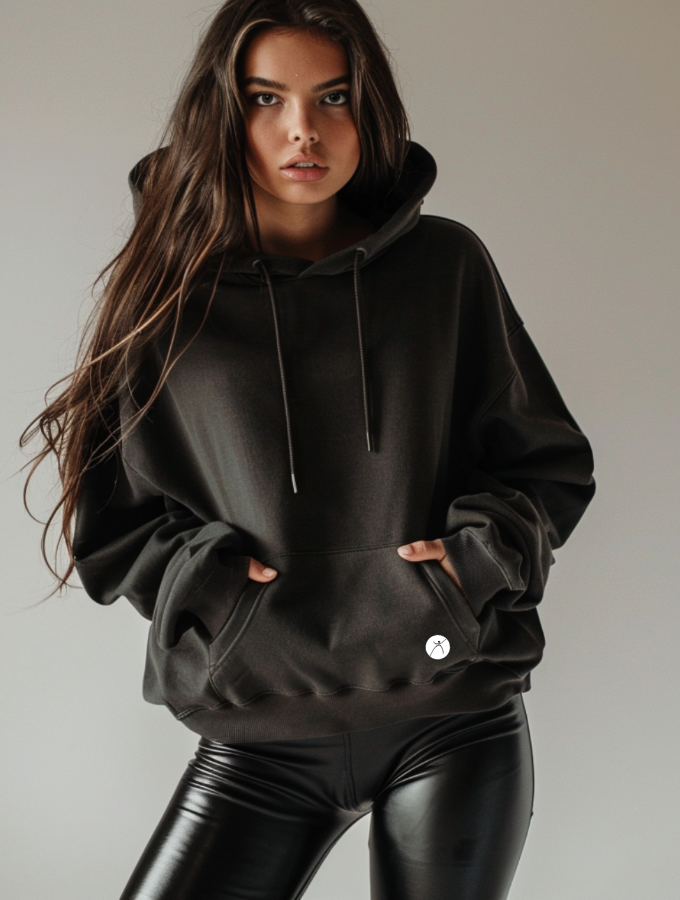 B&W ALL MAMAS HOODIE - BLACK