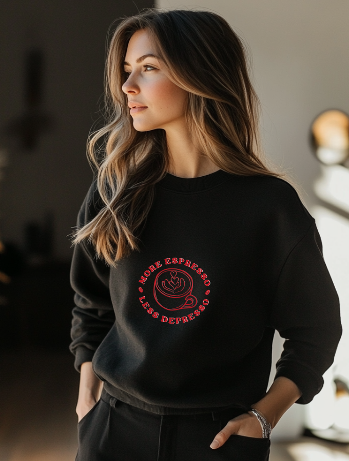 ESPRESSO VIBES SWEATER - BLACK