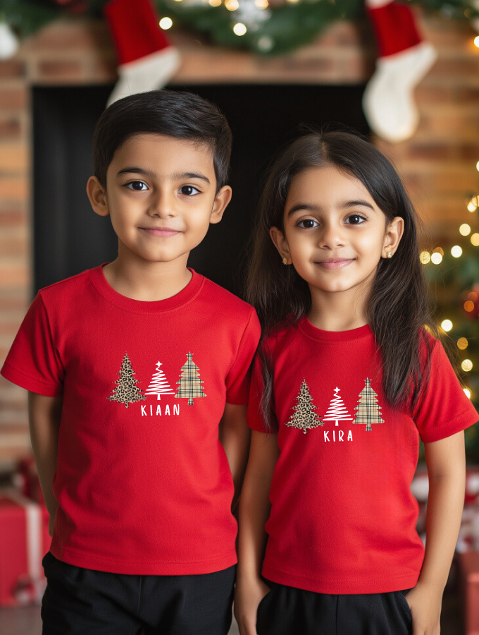 XMAS CUSTOM TEE - RED - KIDS