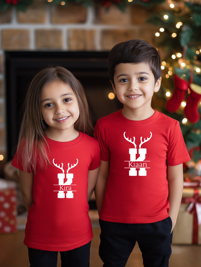 XMAS SIGNATURE TEE - RED - KIDS