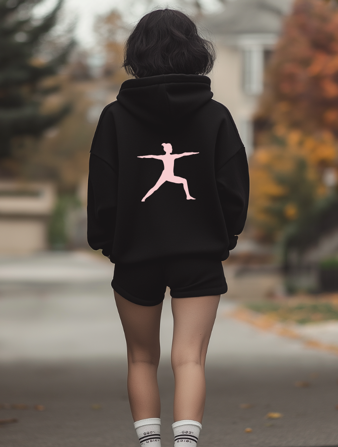 YOGA GIRL HOODIE - BLACK