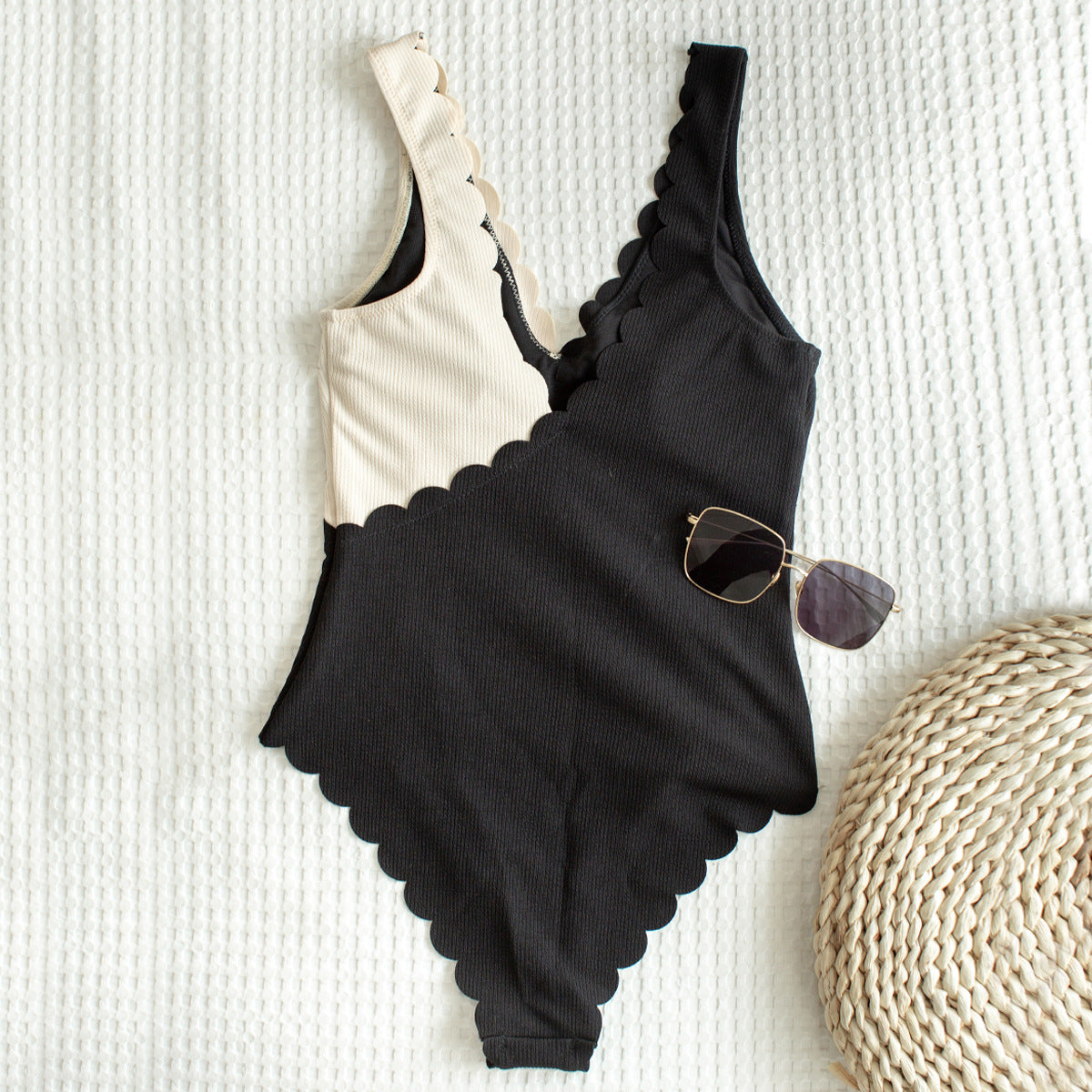 TWO TONED MONOKINI