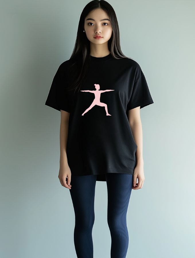 YOGA GIRL ROUNDNECK TEE - BLACK