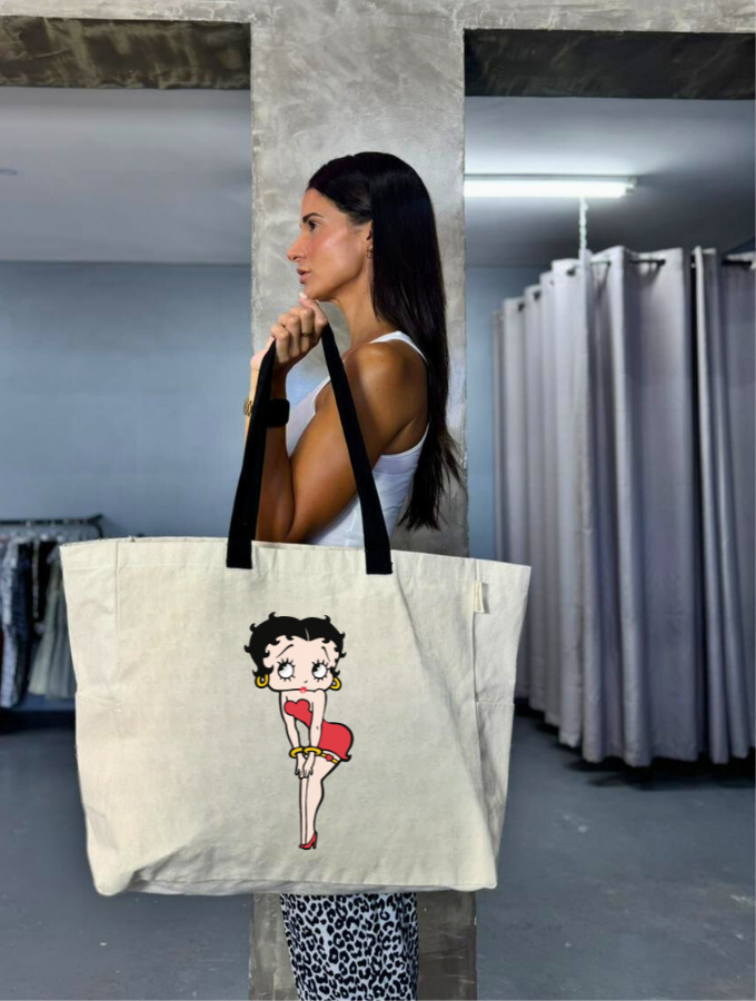 Betty boop top tote bag