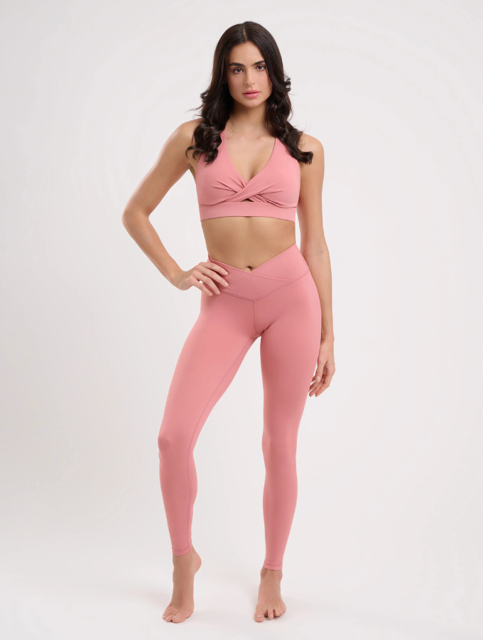 IRIS WRAP LEGGINGS - WATERMELON PINK