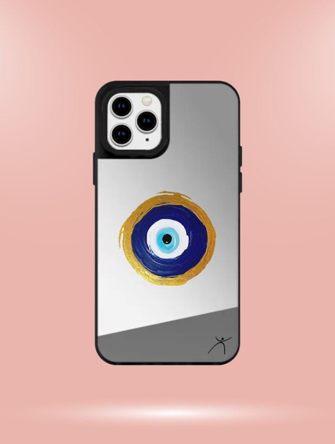 EVIL EYE - IPHONE REFLECTIVE COVER - SILVER