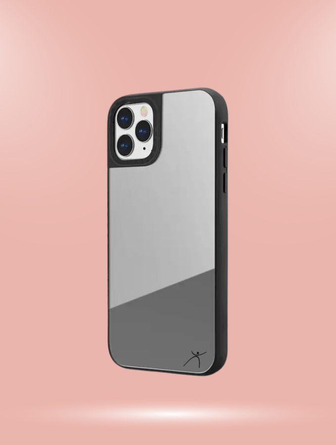 BASIC - IPHONE REFLECTIVE COVER - SILVER