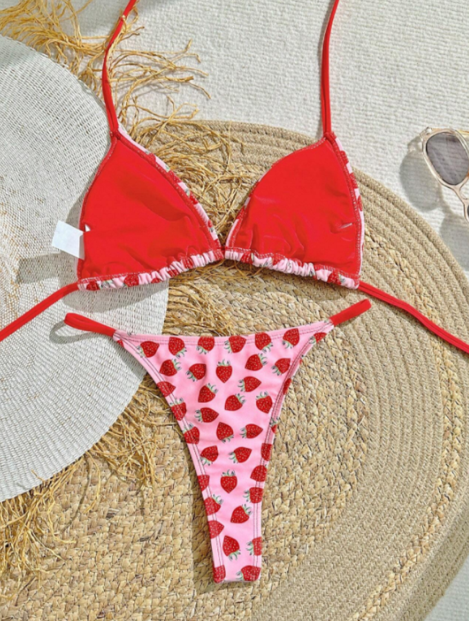 STRAWBERRY TRIANGLE BIKINI