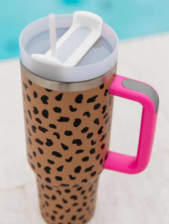 PEACHY TUMBLERS - TAN ANIMAL PRINT