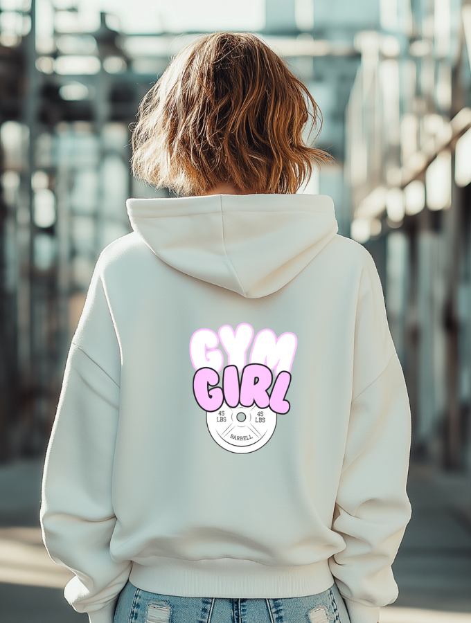 GYM GIRL HOODIE - WHITE