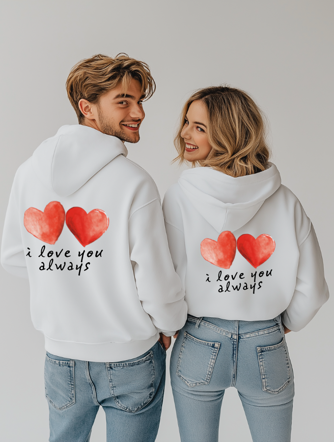 LOVE YOU ALWAYS HOODIE - WHITE