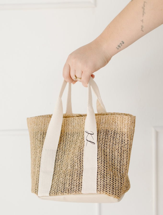 CUSTOM WOVEN TOTE - CREAM