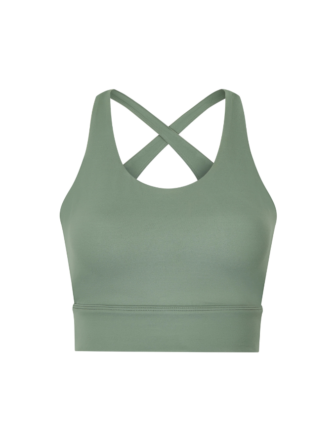 LAUREL CROSS BACK TOP - OLIVE GREEN