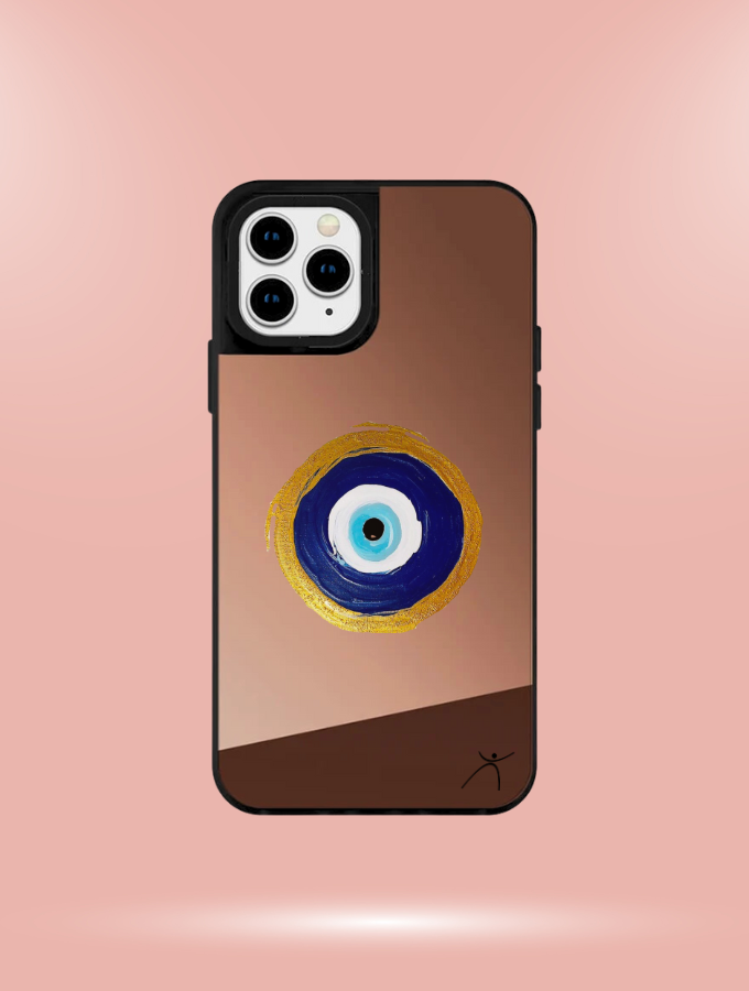 EVIL EYE - IPHONE REFLECTIVE COVER - ROSE GOLD