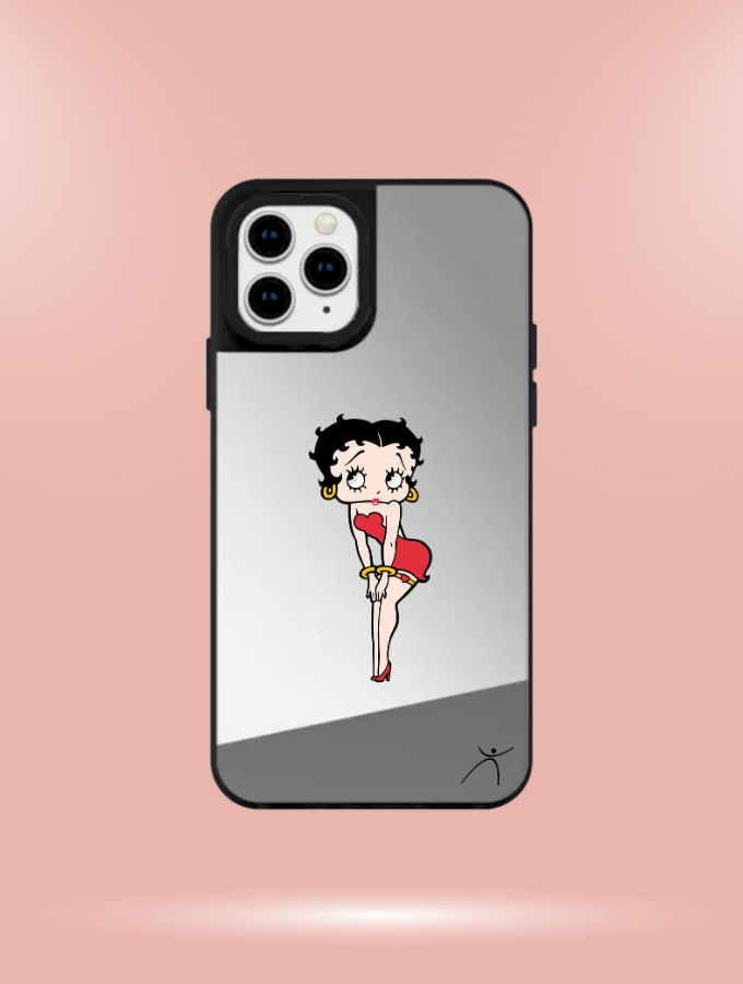 BETTY BOOP - IPHONE REFLECTIVE COVER - SILVER