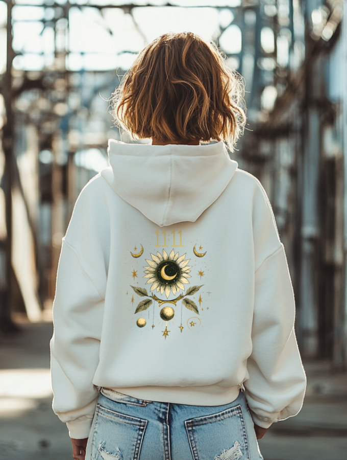 LUNAR BLOOM HOODIE - WHITE