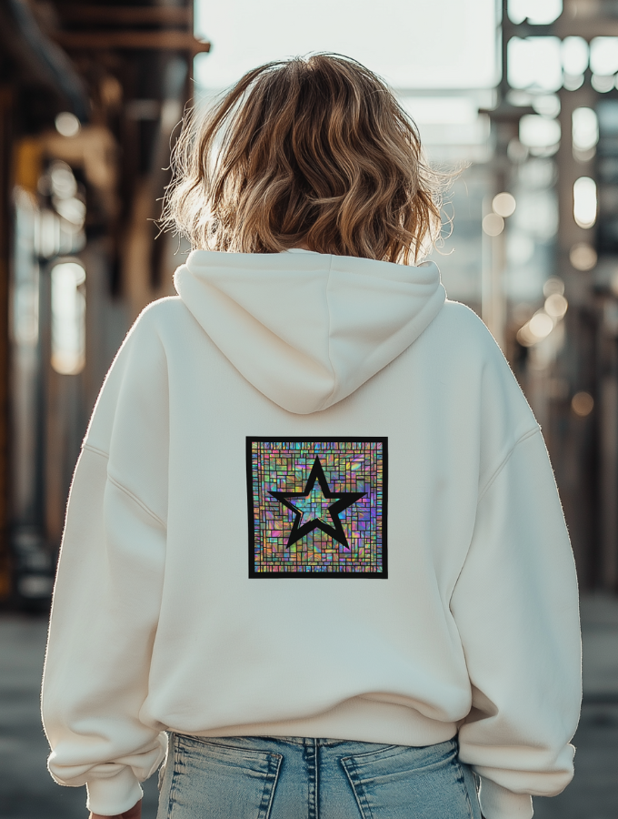 HOLO STAR HOODIE - WHITE