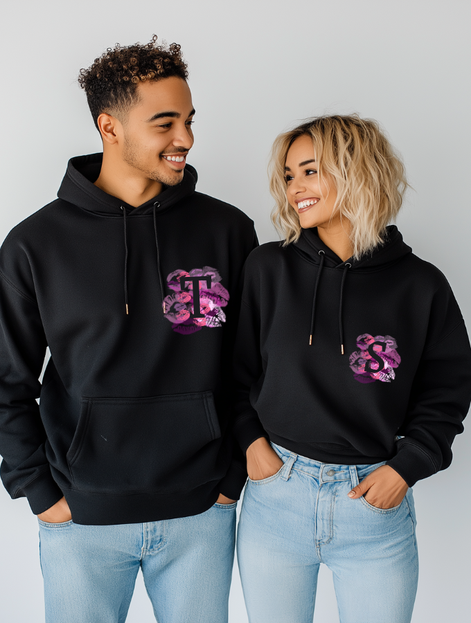 IMPRINT MONOGRAM CUSTOM HOODIE - UNISEX - BLACK