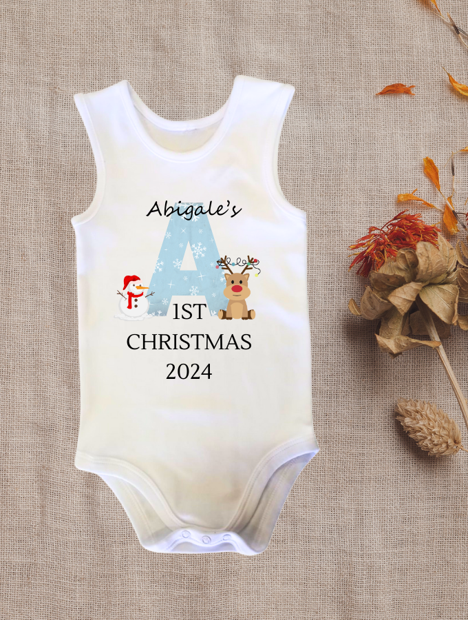 1ST XMAS CUSTOM BABY GROW