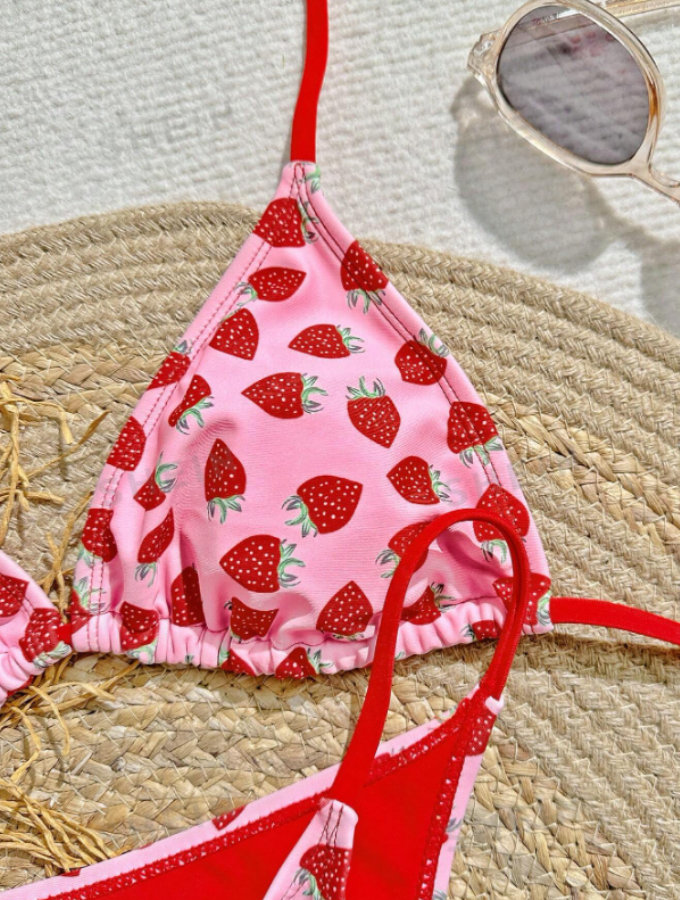 STRAWBERRY TRIANGLE BIKINI