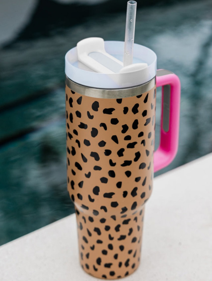 PEACHY TUMBLERS - TAN ANIMAL PRINT