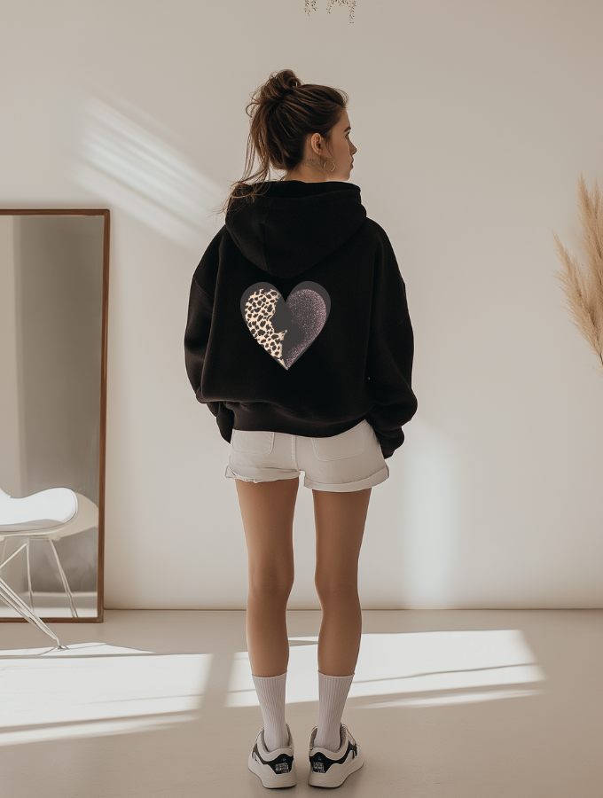 WILD HEART HOODIE - BLACK