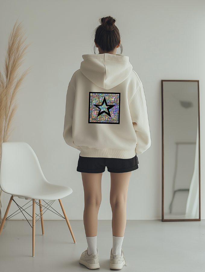 HOLO STAR HOODIE - WHITE