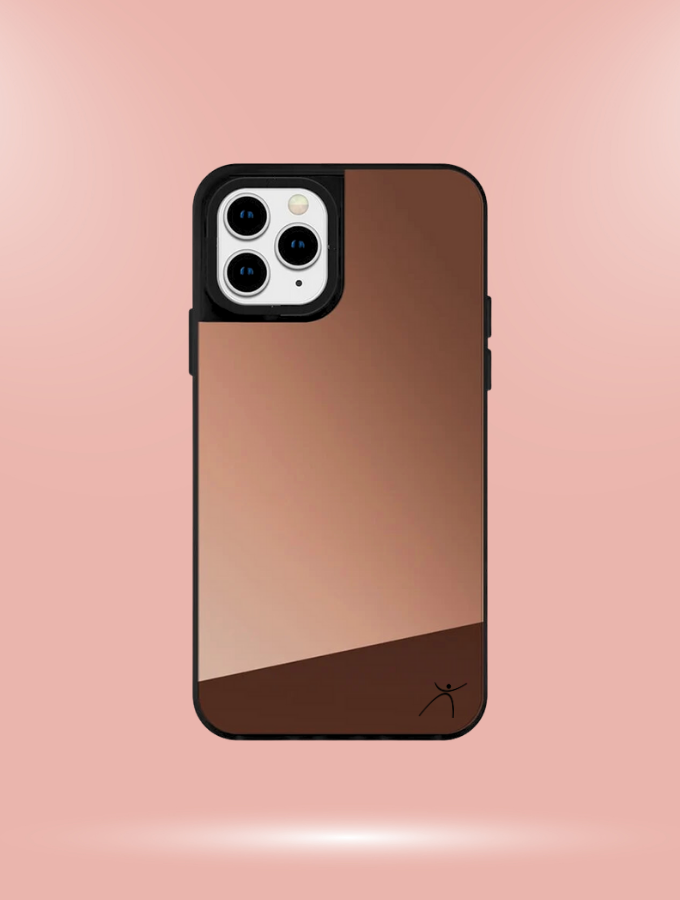 BASIC - IPHONE REFLECTIVE COVER - ROSE GOLD