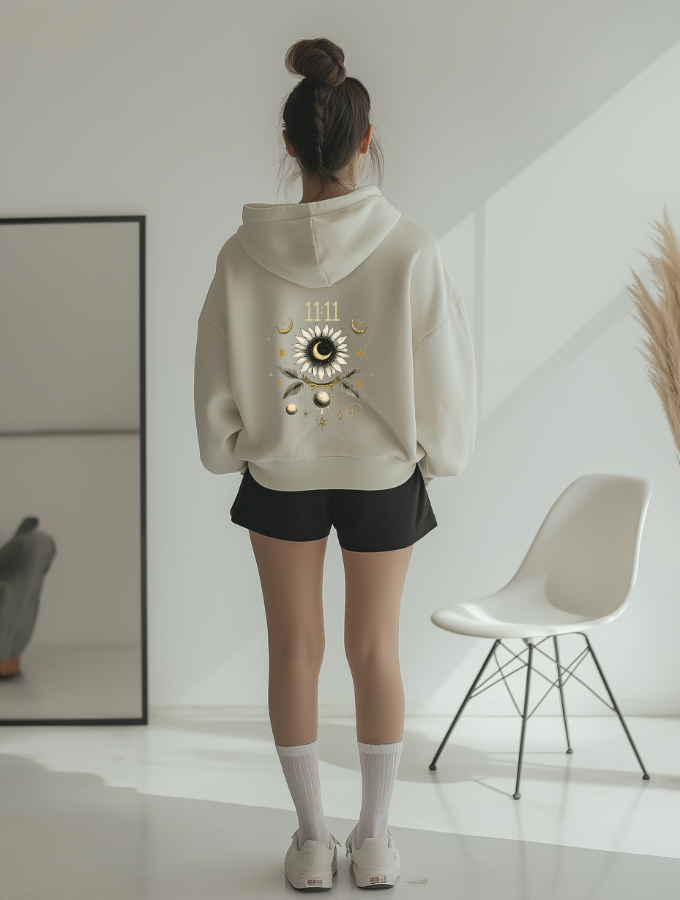 LUNAR BLOOM HOODIE - WHITE