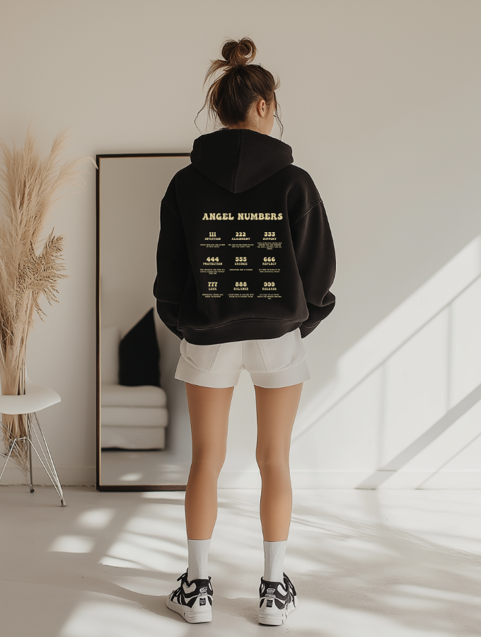 ANGEL WISHES HOODIE - BLACK