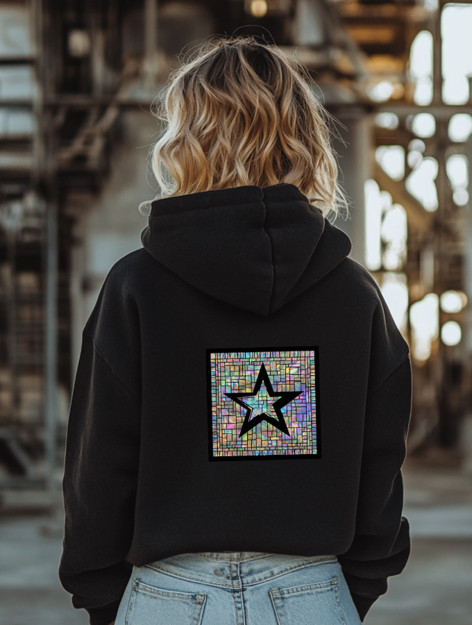 HOLO STAR HOODIE - BLACK