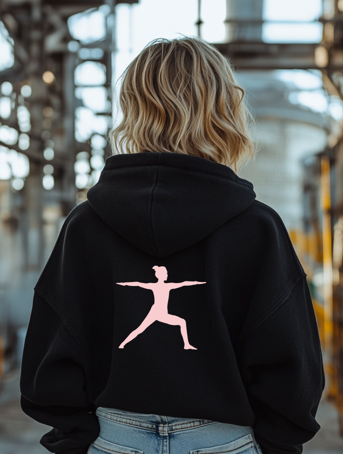 YOGA GIRL HOODIE - BLACK