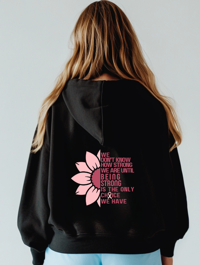 FLOWER POWER HOODIE - BLACK