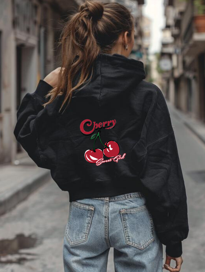 CHERRY BOMB HOODIE - BLACK