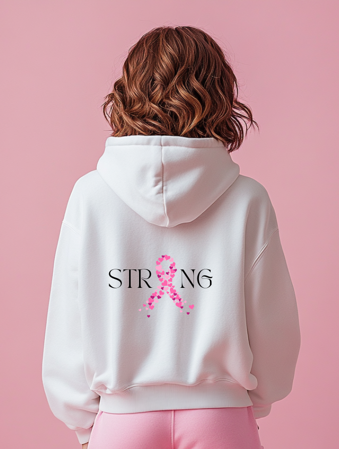 STRONG HEARTS HOODIE - WHITE