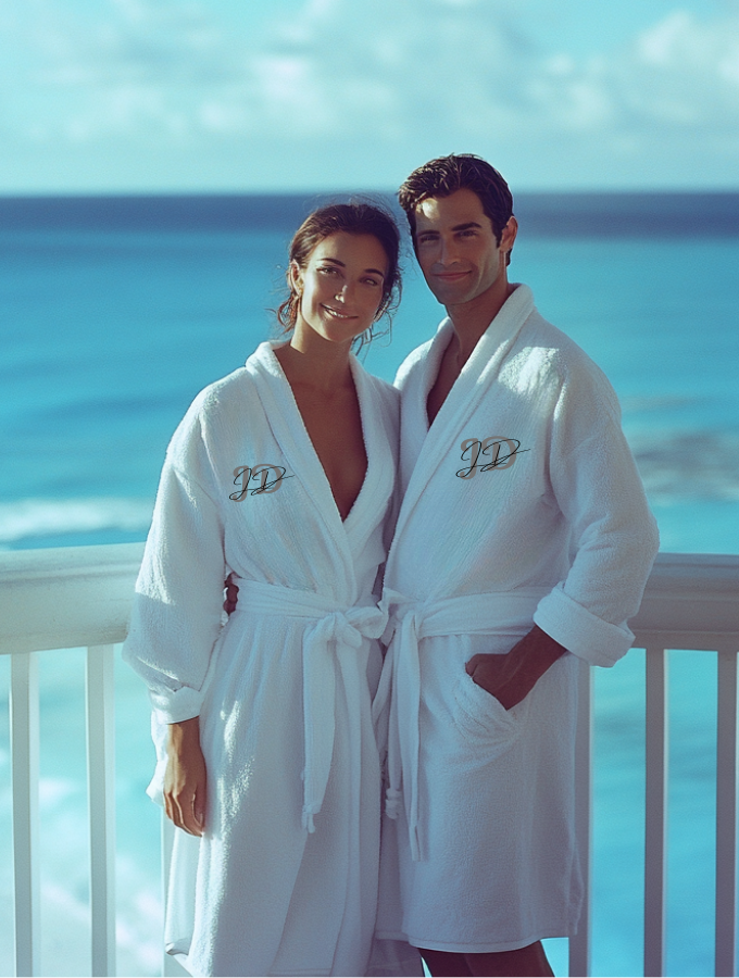 PERSONALISED INITIALS ROBES - WHITE