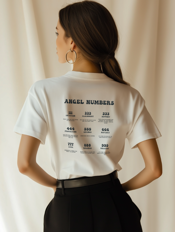 ANGEL WISHES ROUNDNECK TEE - WHITE