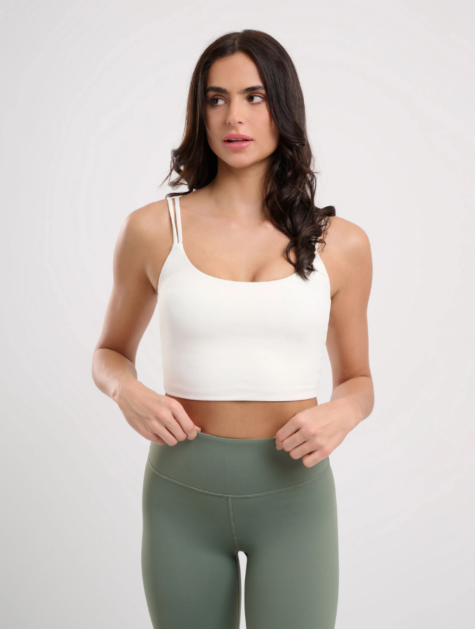 DAHLIA CROP TOP - NATURAL WHITE