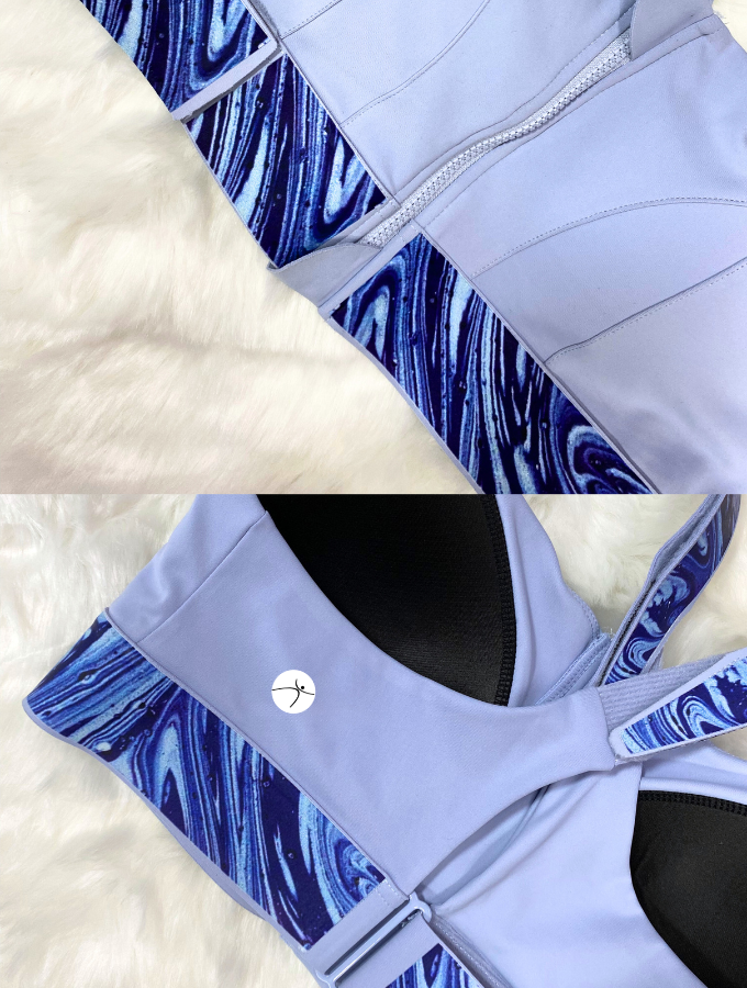 HIGH IMPACT BRA - MINERAL SERIES - AZURE