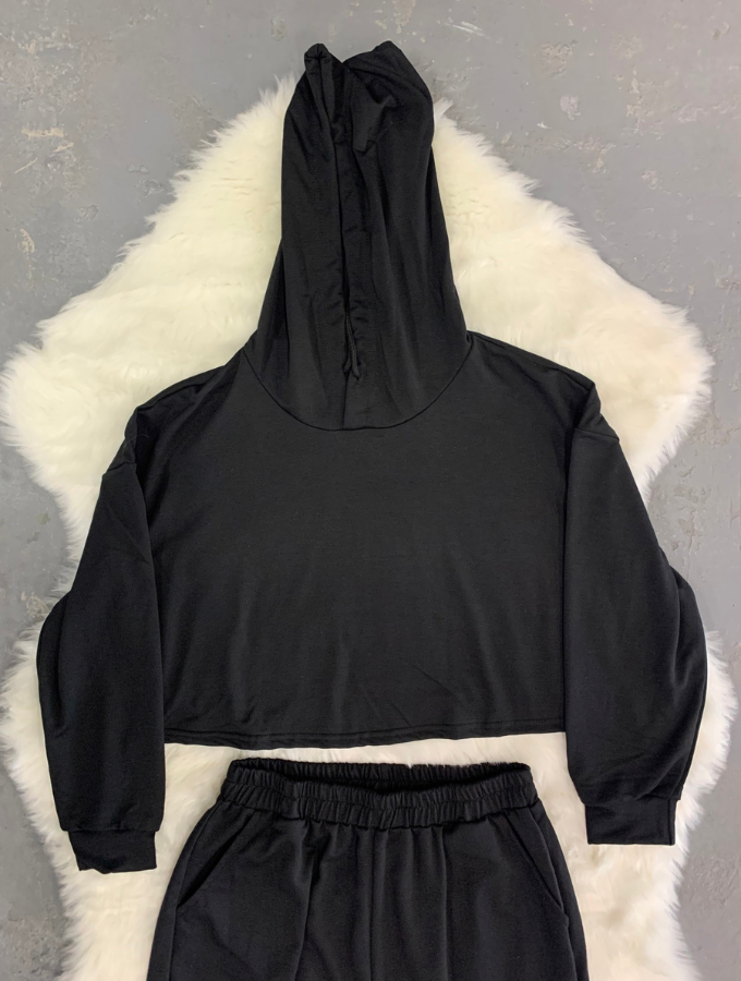 COZY CROP TRACKSUIT - MIDNIGHT